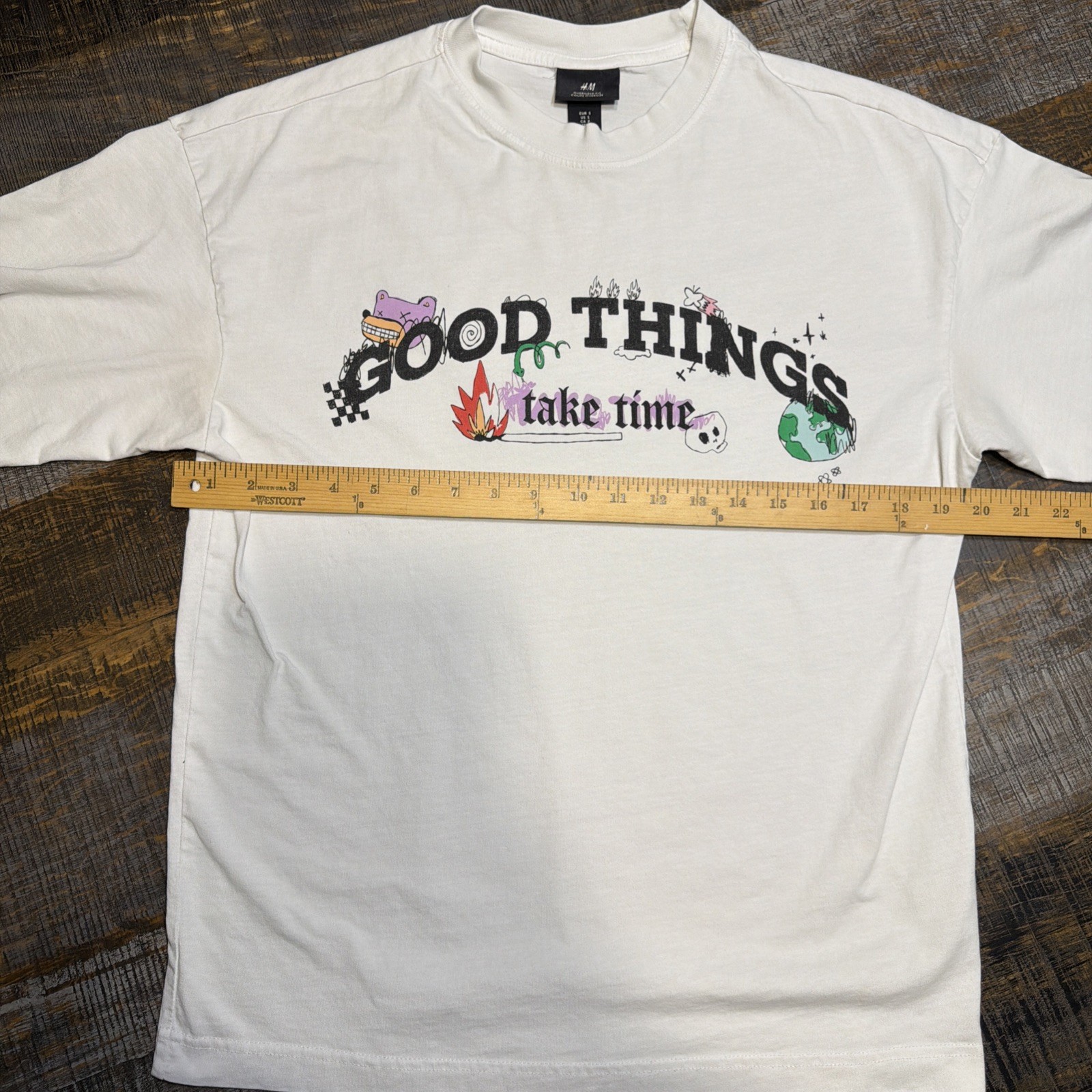 H&M Oversized Fit Men Small Good Things Take Time gallery