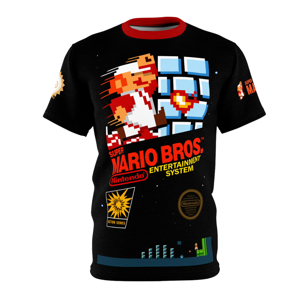 Super Mario Bros. 1985 NES Retro Vintage Nintendo Video Game Cover T-Shirt