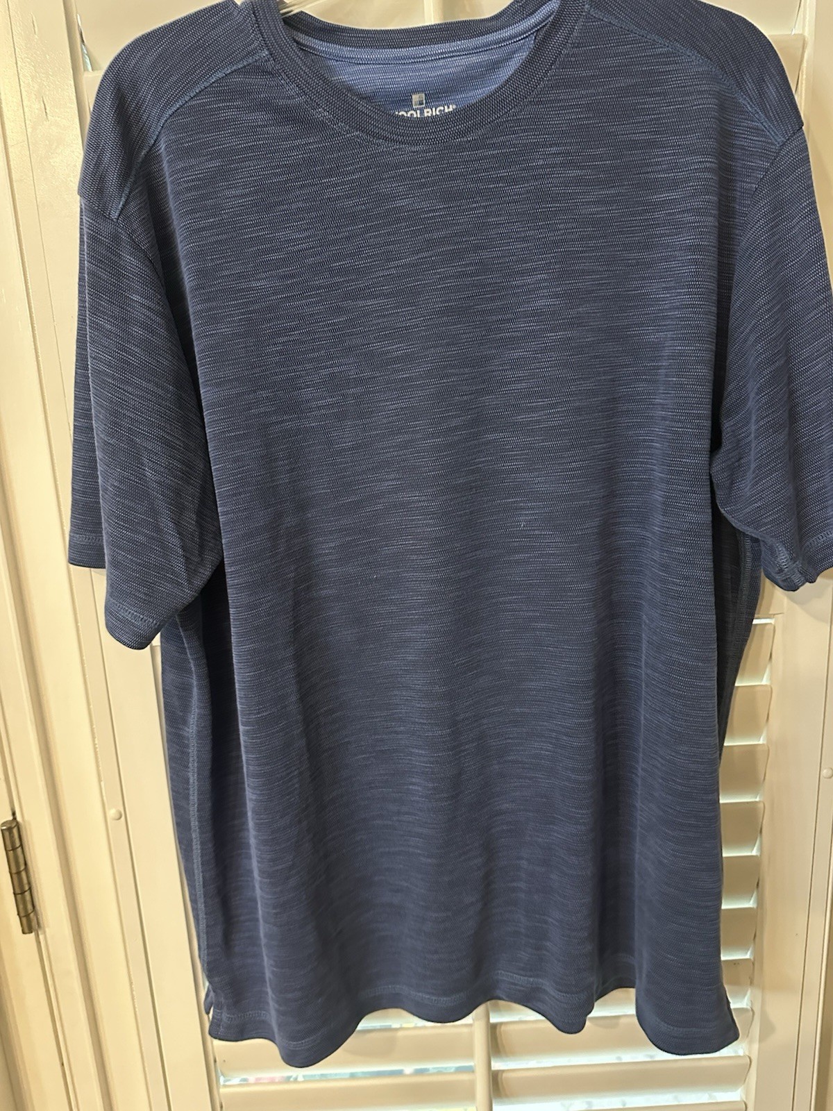 WOOLRICH Heathered Blue Woven T-Shirt Men's Size XL MINT CONDITION gallery