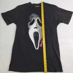 Scream Ghostface Mask Retro Horror Movie Killer Black Mens T-Shirt Sz M EUC