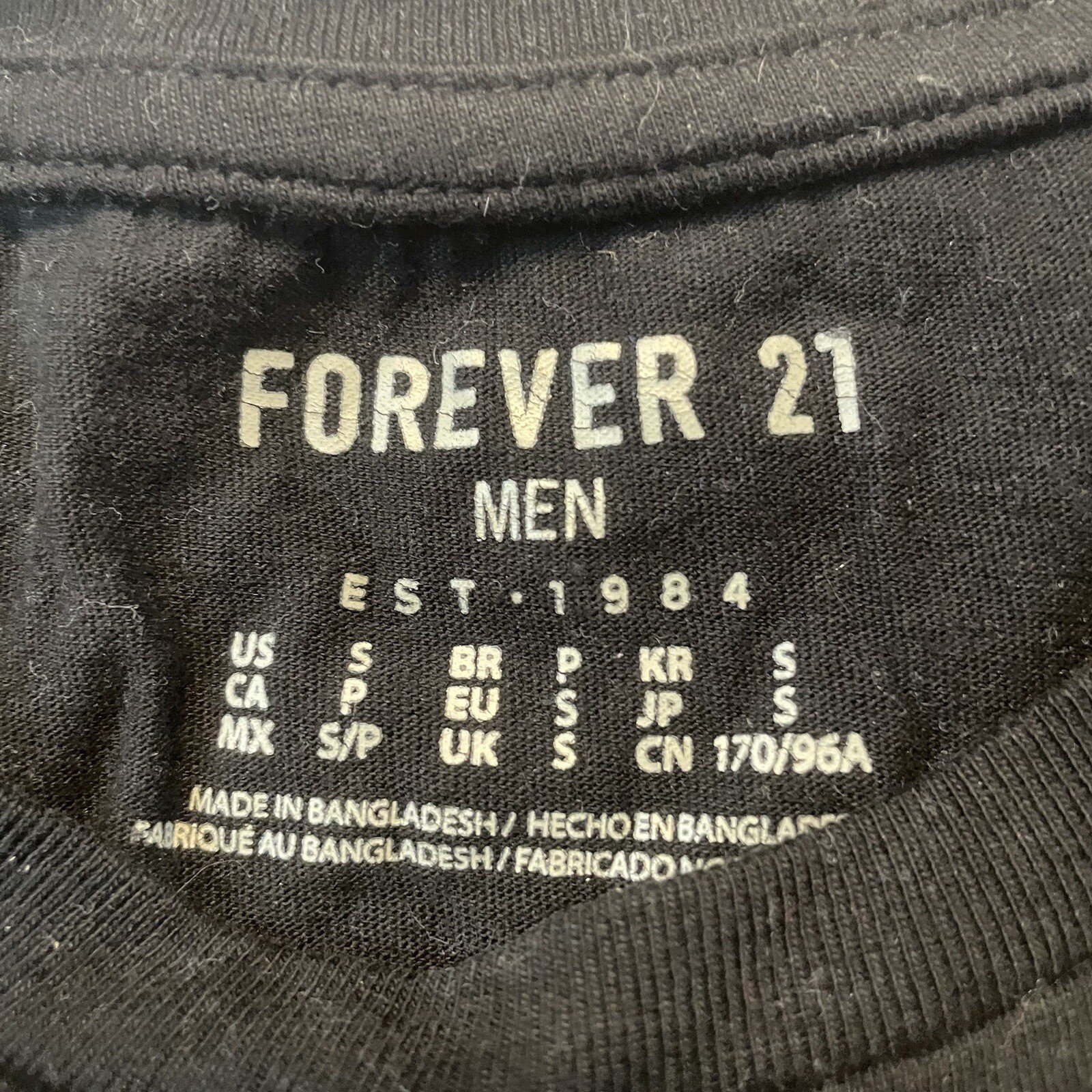 Forever 21 Mens T Shirt Small Black Short Sleeve gallery