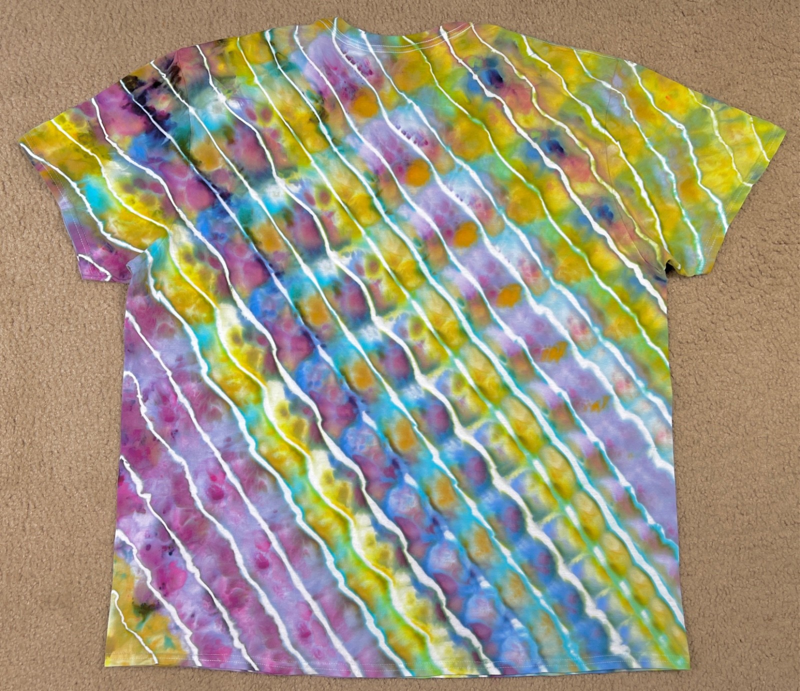 Handmade Ice Tie Dye T-Shirt 2XL Mens Womens Soft Cotton Rolled Ice Dye gallery