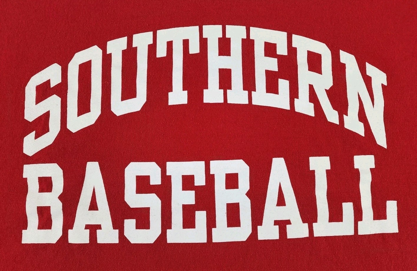 VINTAGE Southern Baseball Shirt Mens XXL Red 90s USA #1 Single Stitch Adult A06 gallery