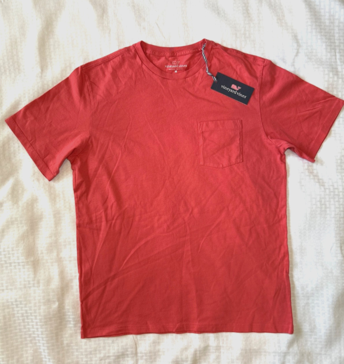 Vineyard Vines Men’s Jetty Red T-Shirt w/Pocket Sz Med New w/tag Free Shipping! gallery