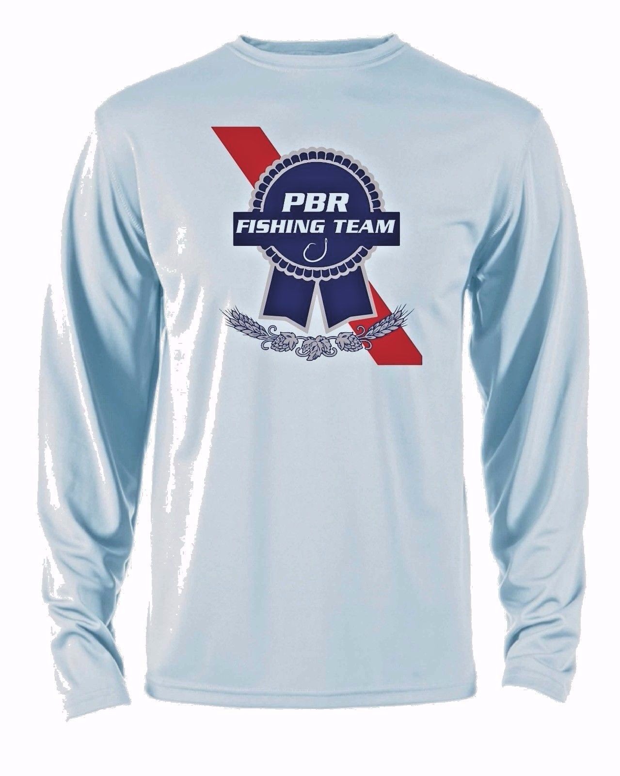 PABST BLUE RIBBON Microfiber Long Sleeve Fishing Shirt UPF Sun Shirt gallery