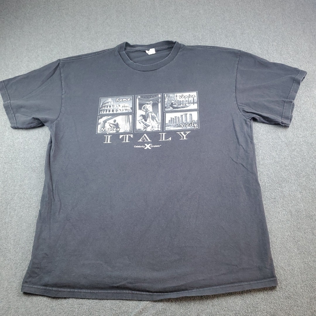 Vintage Italia Graphic T-Shirt Celebrity Cruises Men's Size See Measurement gallery