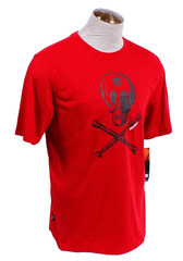 AND1 Men’s M Red Skull & Bones Short Sleeve T-Shirt Play at Your Own Risk