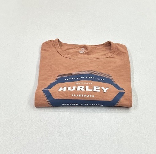 Hurley Men's One-Piece Graphic Tee, Orange, L gallery