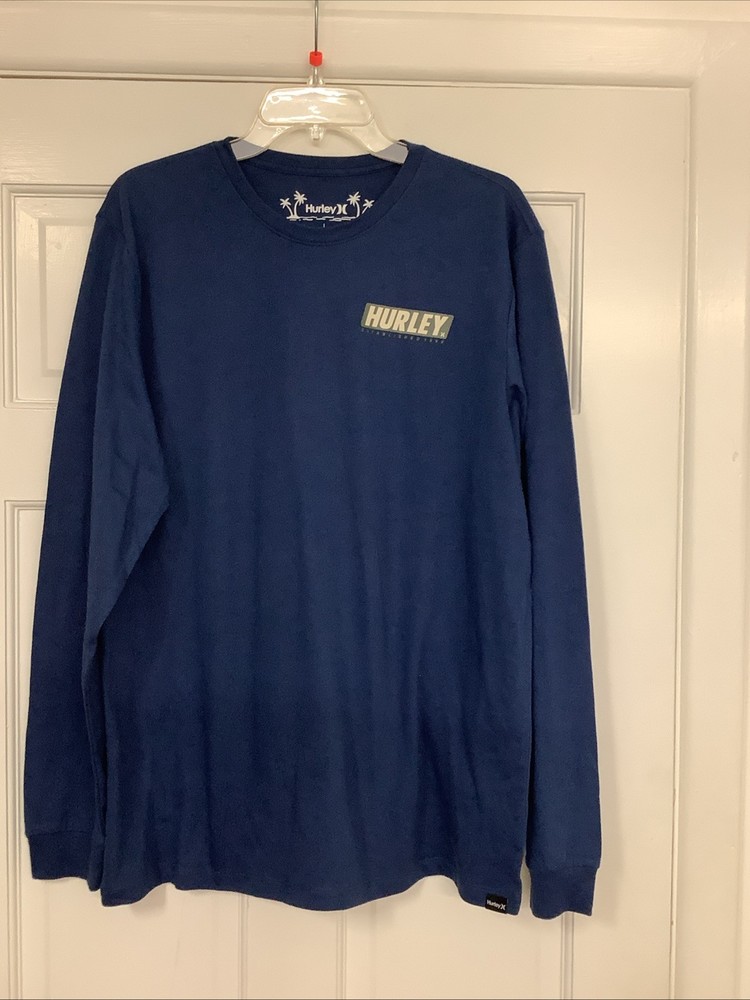 Hurley Everyday Explorer Shirt Crew Neck Long Sleeve UPF 30, Mens SZ Large.