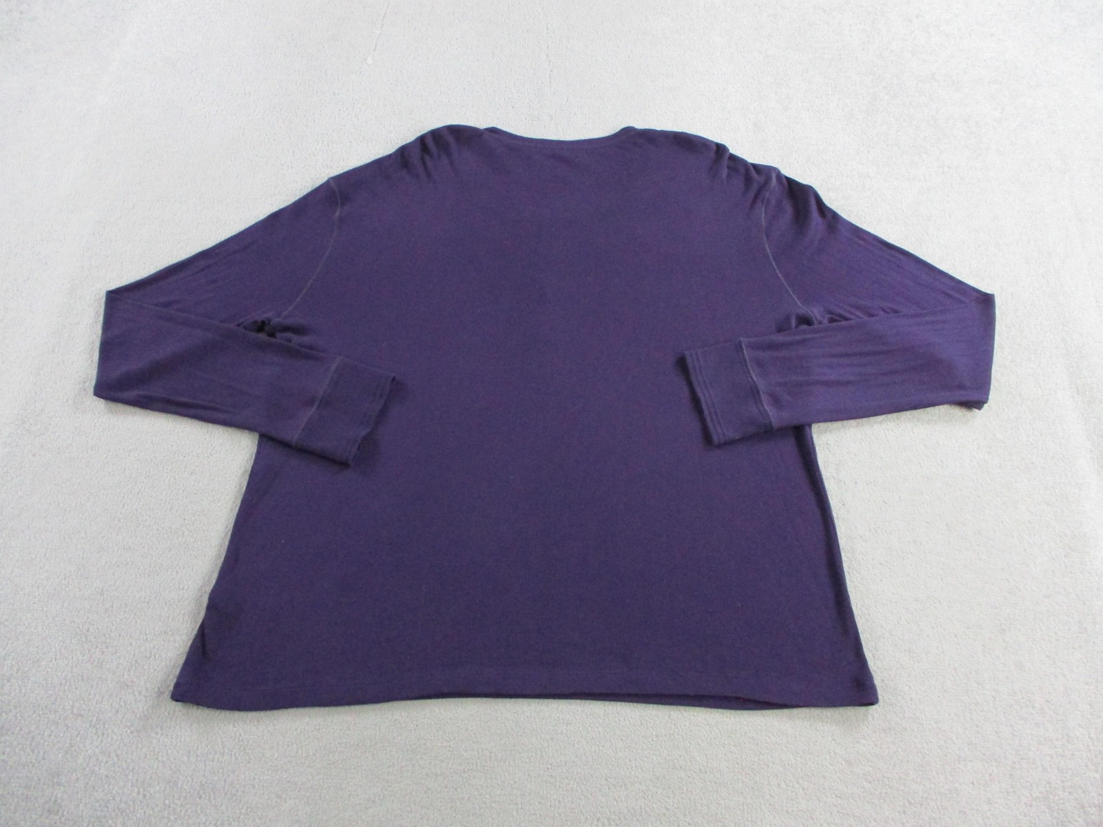 Ralph Lauren Shirt Mens XL Purple Black Label Ribbed Knit Henley Long Sleeve gallery
