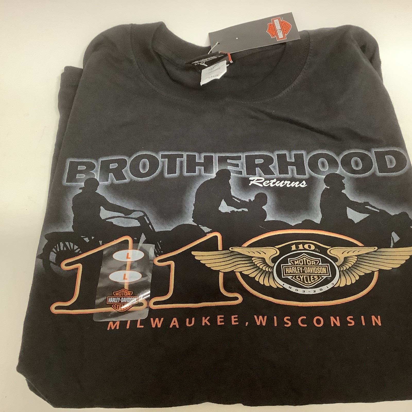 Harley Davidson Motorcycles 110th Anniversary T-shirt size Men’s Large