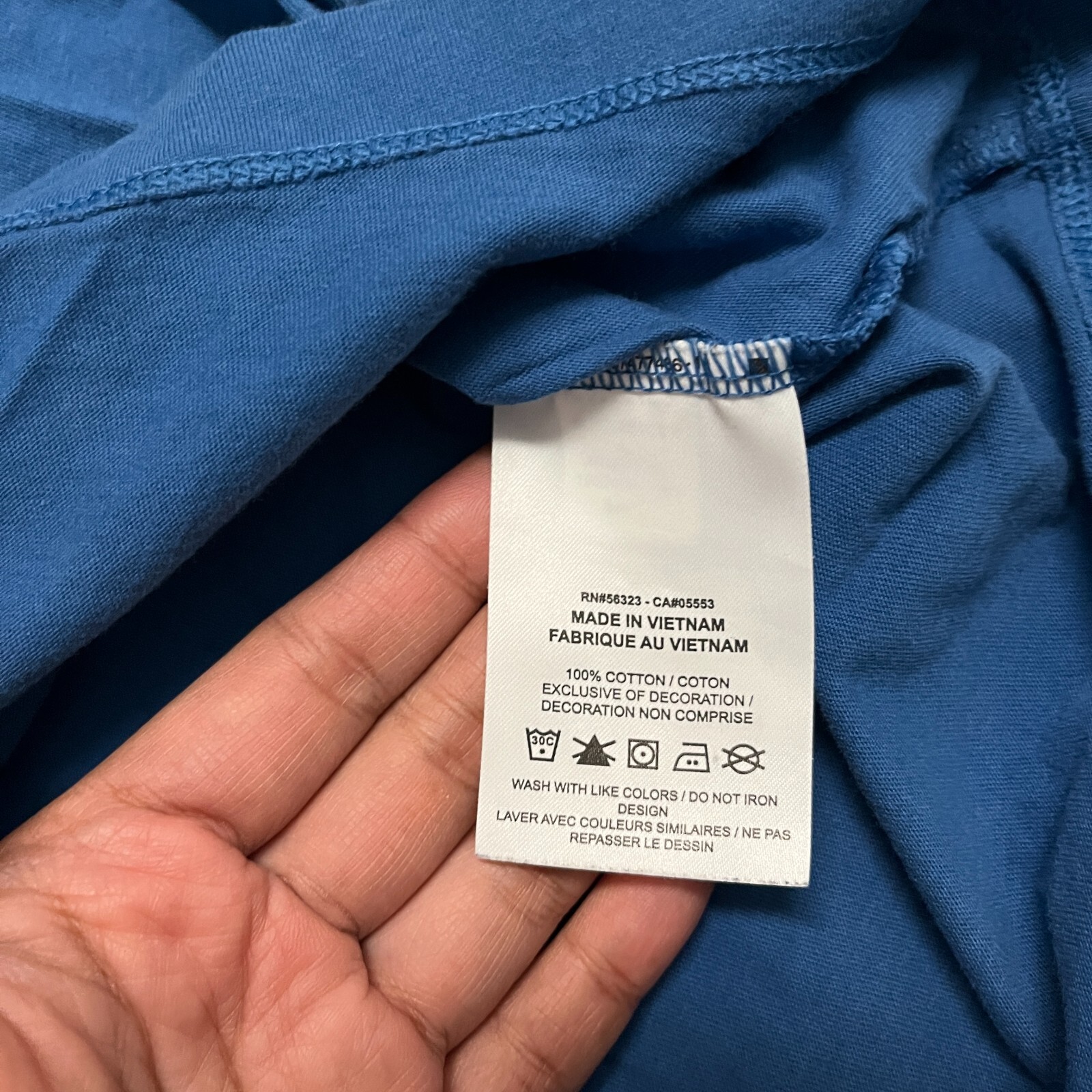 Nike Shirt Adult Large Blue White Logo Swoosh Activewear Short Sleeve Casual Men gallery