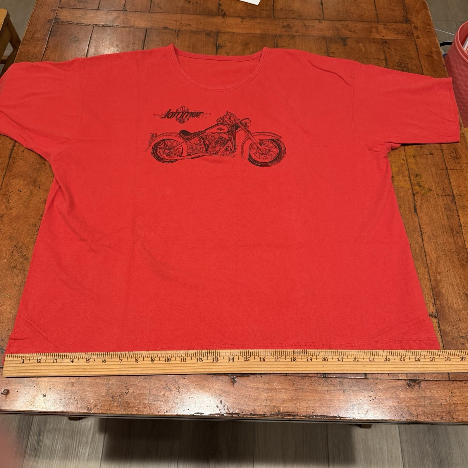 Vtg Jammer Cycle Productions Single Stitch Red Glendale Ca Shirt See Measurement gallery