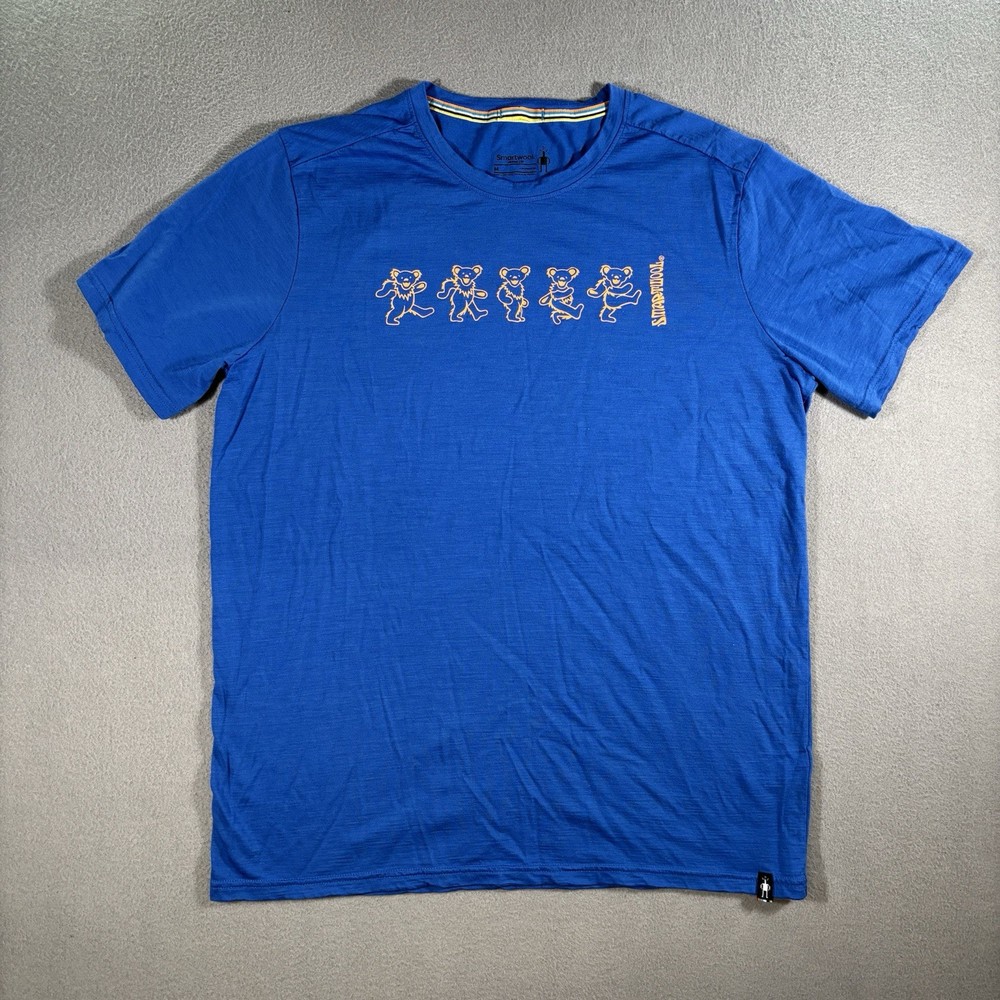 Smartwool Shirt Men’s Medium Merino Wool 150 T-shirt Blue Grateful Dead Dancing