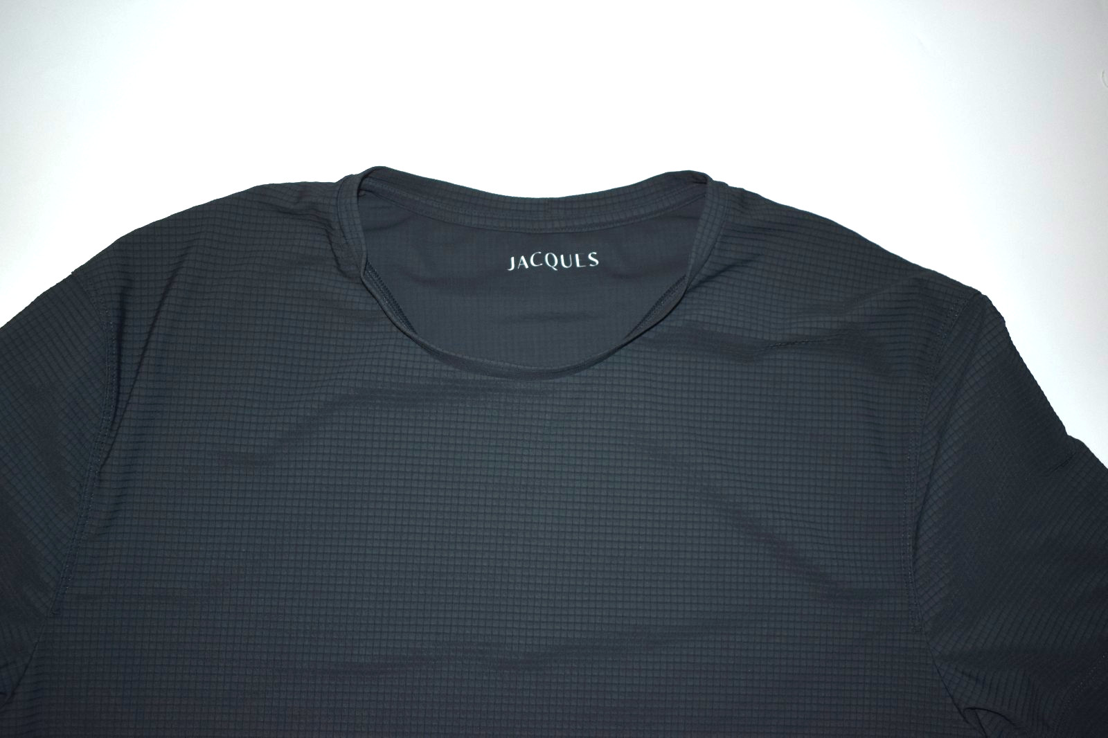 Jacques NY Men's Size L Gray Ribbed Performance T Shirt Polyamide Blend gallery