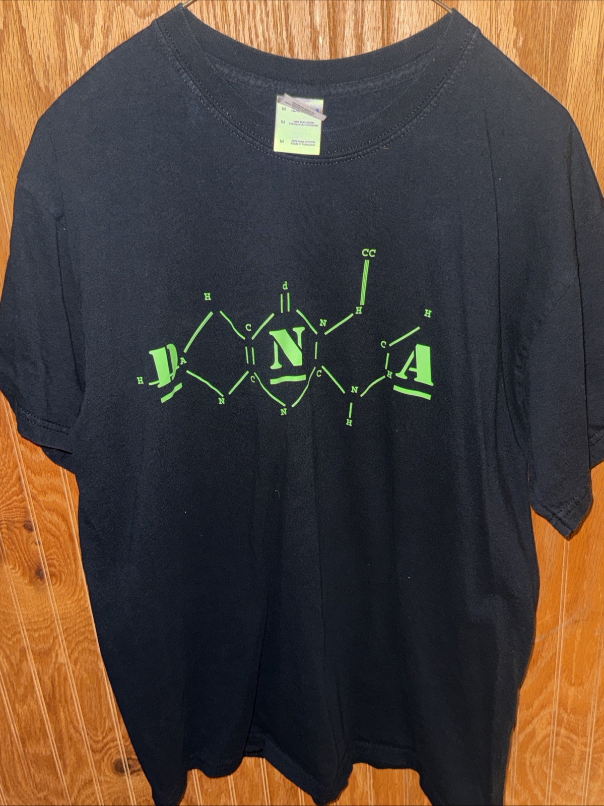 vintage t shirt 90s DNA Chemical Structures Rare! Dark Content Double side gallery