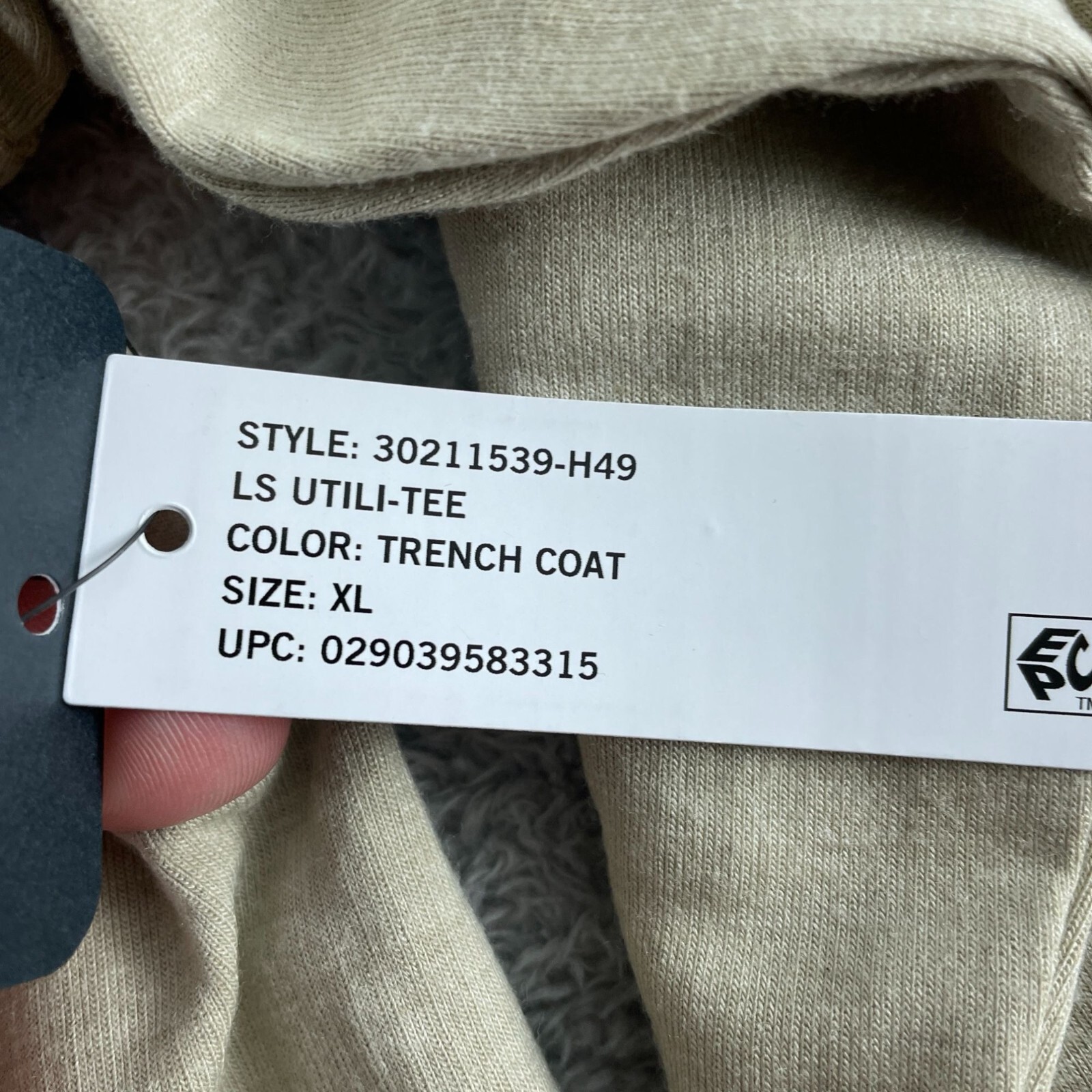 Bass Outdoor LS Utili-Tee Long Sleeve Shirt XL Tan NWT 1732 gallery