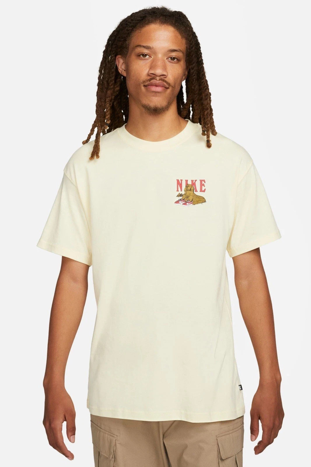 NEW Nike SB Men's T-Shirt Sphinx Bike Pale Vanilla Yellow XL FJ1141-744 NWT gallery