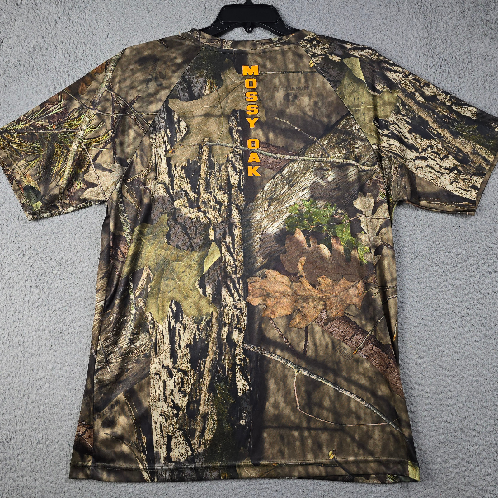 Mossy Oak Camo Shirt Large Brown Green Outdoor Hunting Fishing Casual Polyester gallery