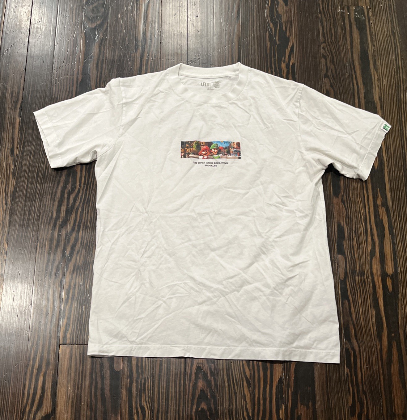 Uniqlo Super Mario Bros Movie Brooklyn T Shirt Men’s Large Bone White Cotton gallery