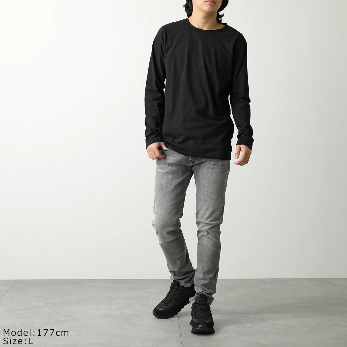REPLAY Men's Long Sleeve Crew Neck T-Shirt Cotton Black only S or M or L or XL gallery