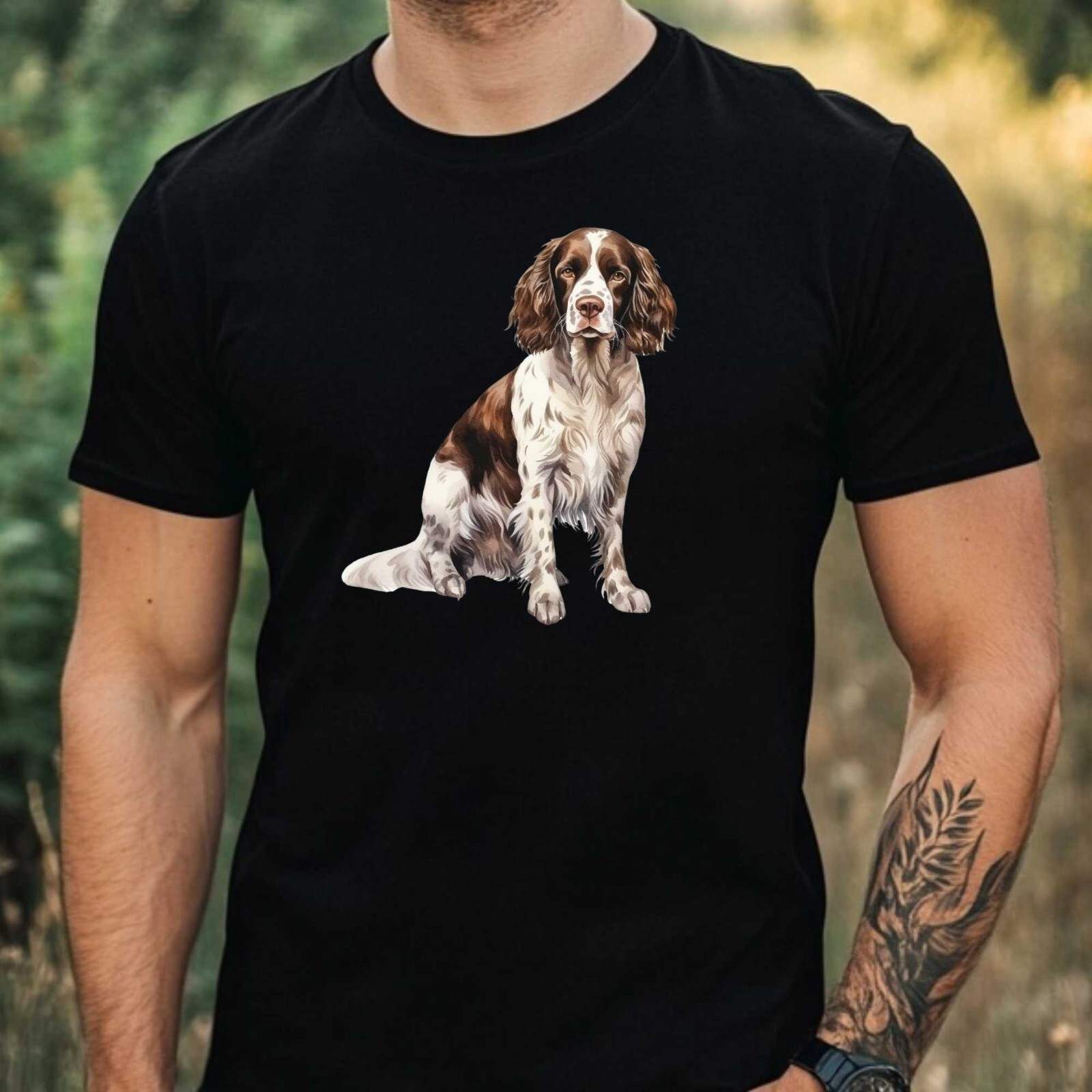 Mens English Jumper Dog Motif Cotton T-Shirt Size XS to 5XL gallery
