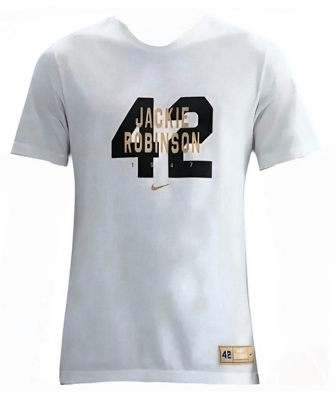Nike Baseball 1947 Jackie Robinson 42 White T-Shirt Men's Size L gallery