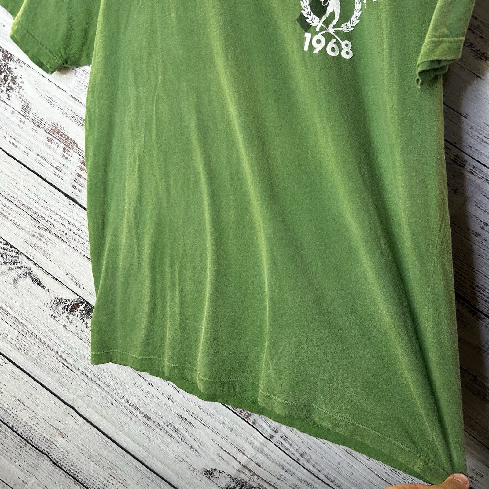 Roots of Fight Arthur Ashe 1968 Double Sided Graphic T-Shirt Green Men’s Large gallery