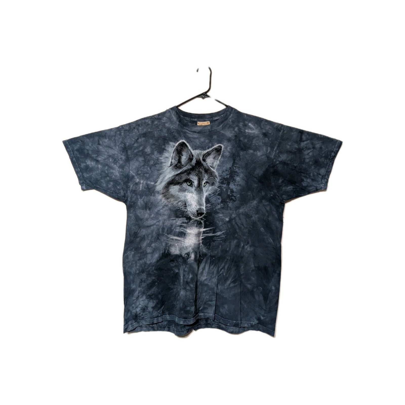 The Mountain Men's T-shirt Blue Vintage 2005 Wolf Pond Leather Tag XL #5139 gallery