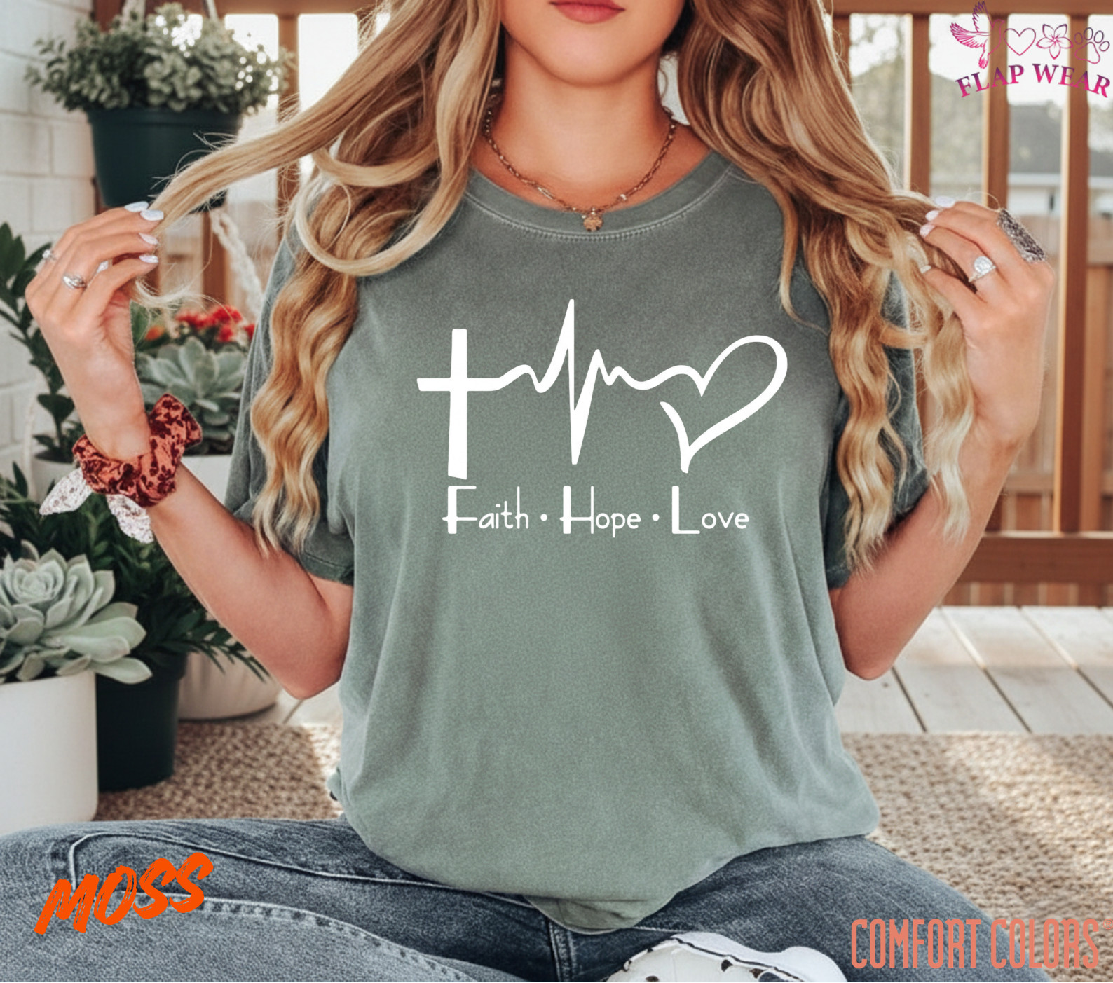 Unisex Faith Hope Love T-Shirt, Men T shirt,Women T shirt Gift Religion Top gallery