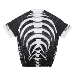 WOSAWE Mens Black & White Skeleton Graphic T-Shirt 2XL Short Sleeve Round Neck