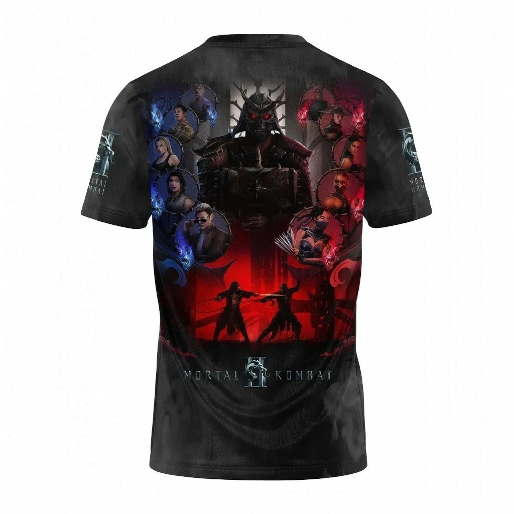 Mortal Kombat 2 Movie Shirt 2026 Shao Kahn All Over Print Graphic Black Tee Men gallery