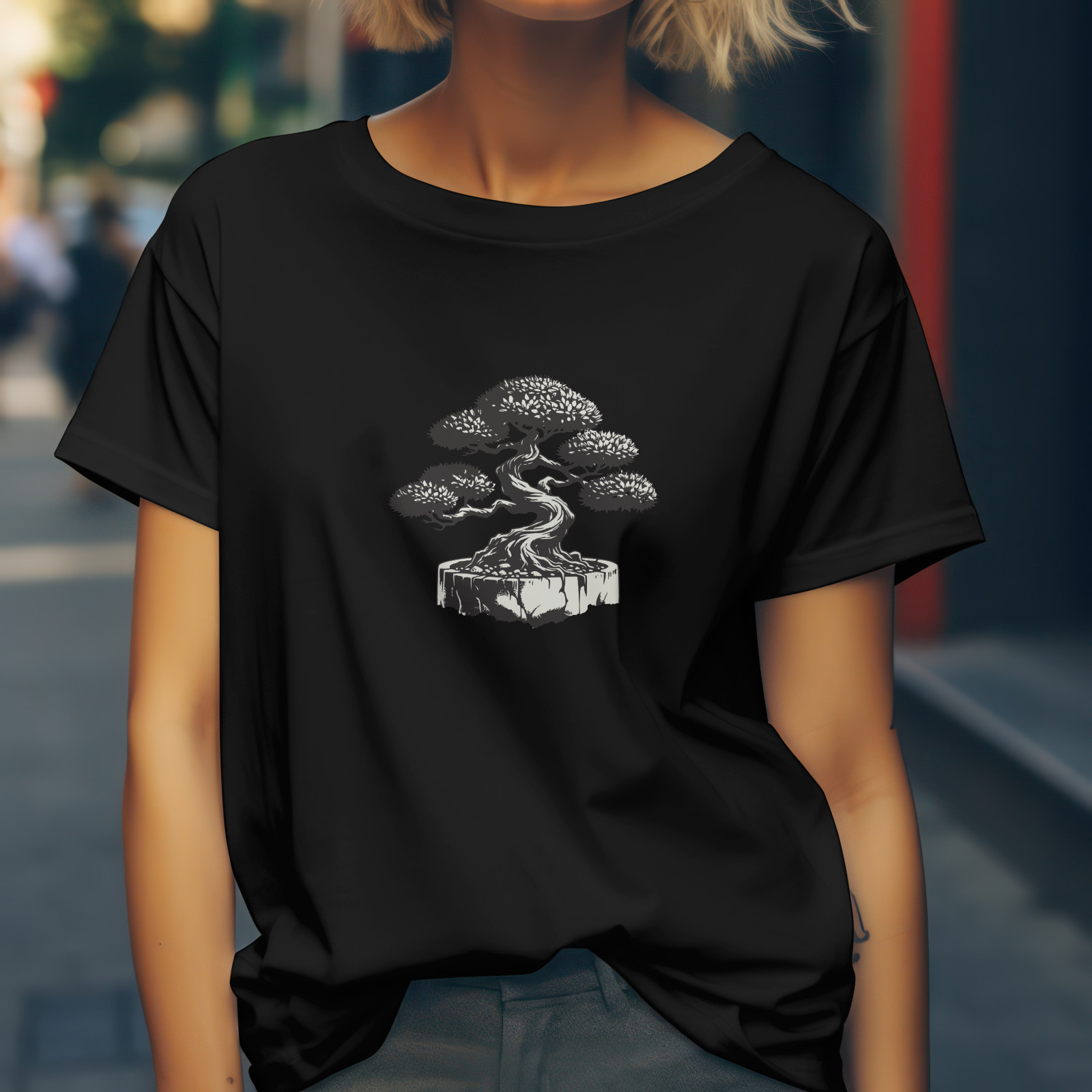 Japanese Bonsai Tree T Shirt Minimalist Zen Nature Art Graphic Unisex Tee gallery