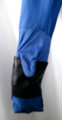 Loki Hooded Performance Shirt Face Mask Thumb Holes Blue Mens L