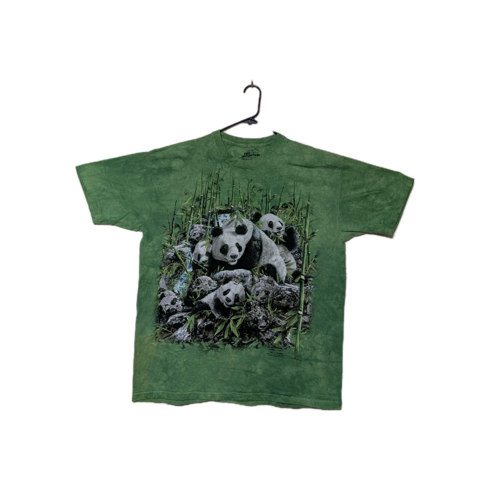 The Mountain Mens T-shirt Green Find 13 Pandas Retired Logo XL #5445 gallery