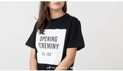 Opening Ceremony OC Box Logo T-Shirt Pe000231000 Black Size Sm Streetwear