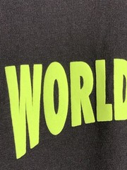 Asos Design Black Worldwide Graphic Doube Sided Long Sleeve T-Shirt Size M MEDIU