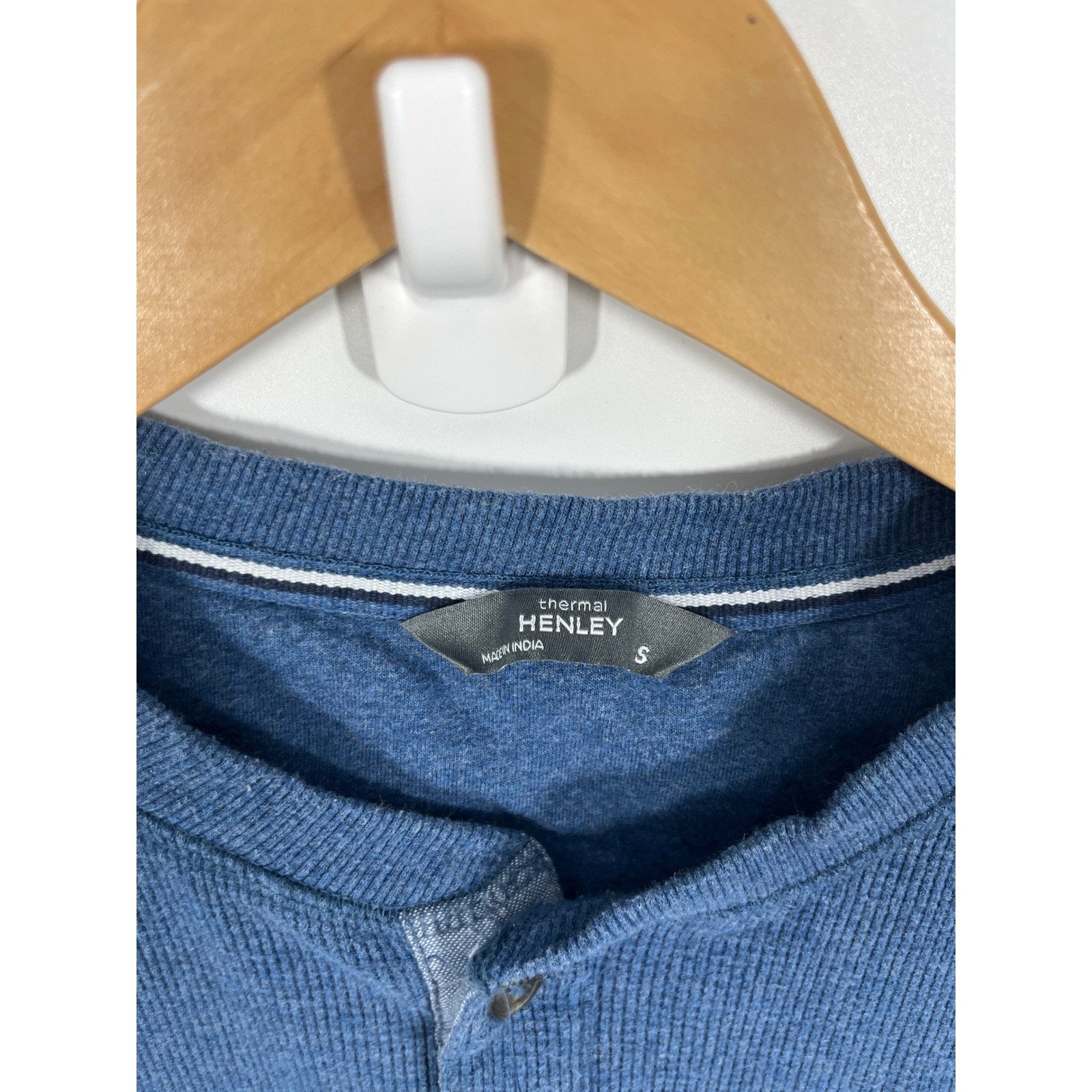 Members Mark Mens Long Sleeve Waffle Knit Henley S Blue Thermal Layers gallery