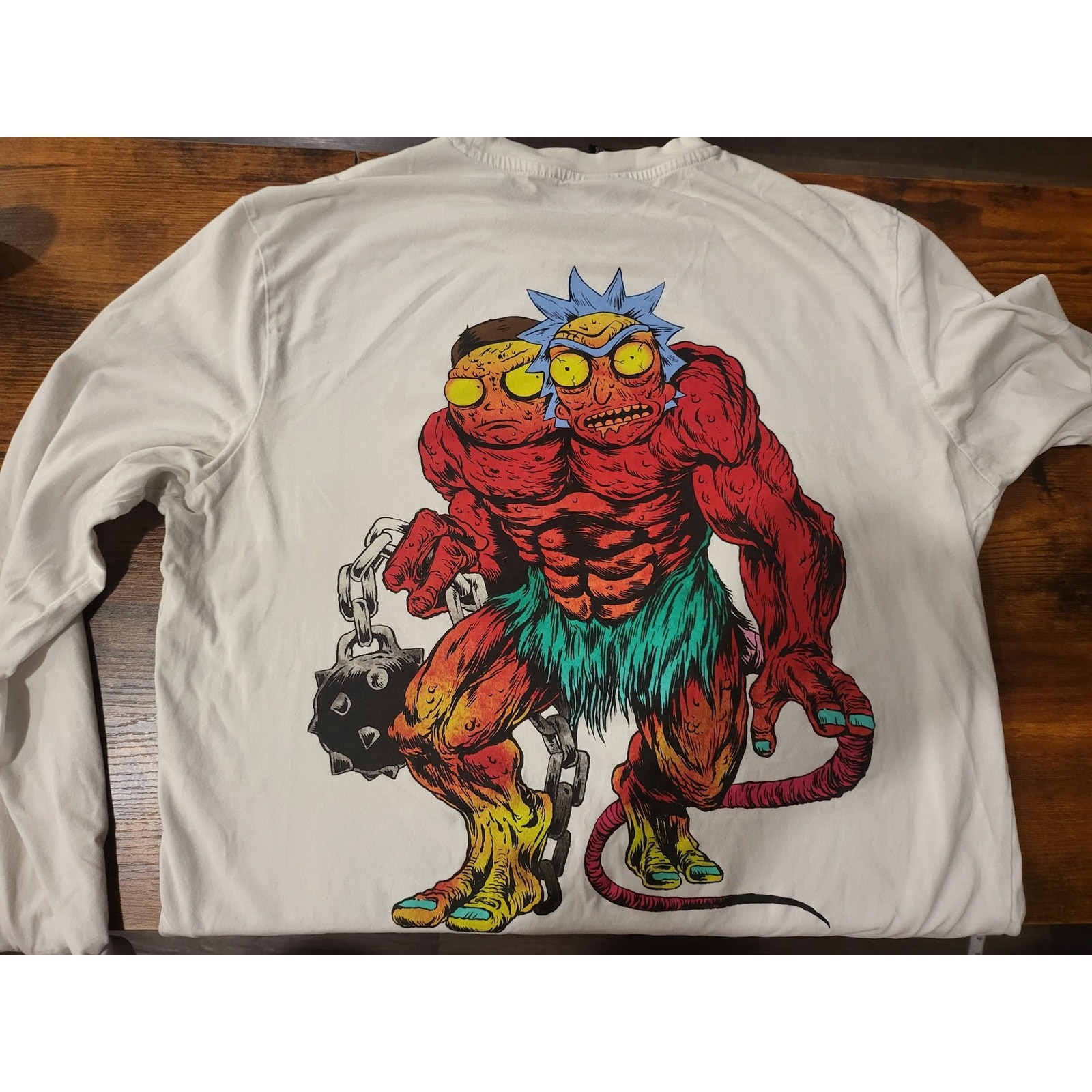H&M Rick and Morty Two-Headed Monster Graphic Long Sleeve T-Shirt