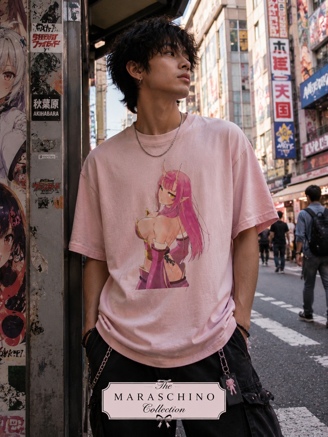 Lewd Complex T-Shirt XL Pink Graphic Yurei Anime Manga Spencer's Streetwear gallery