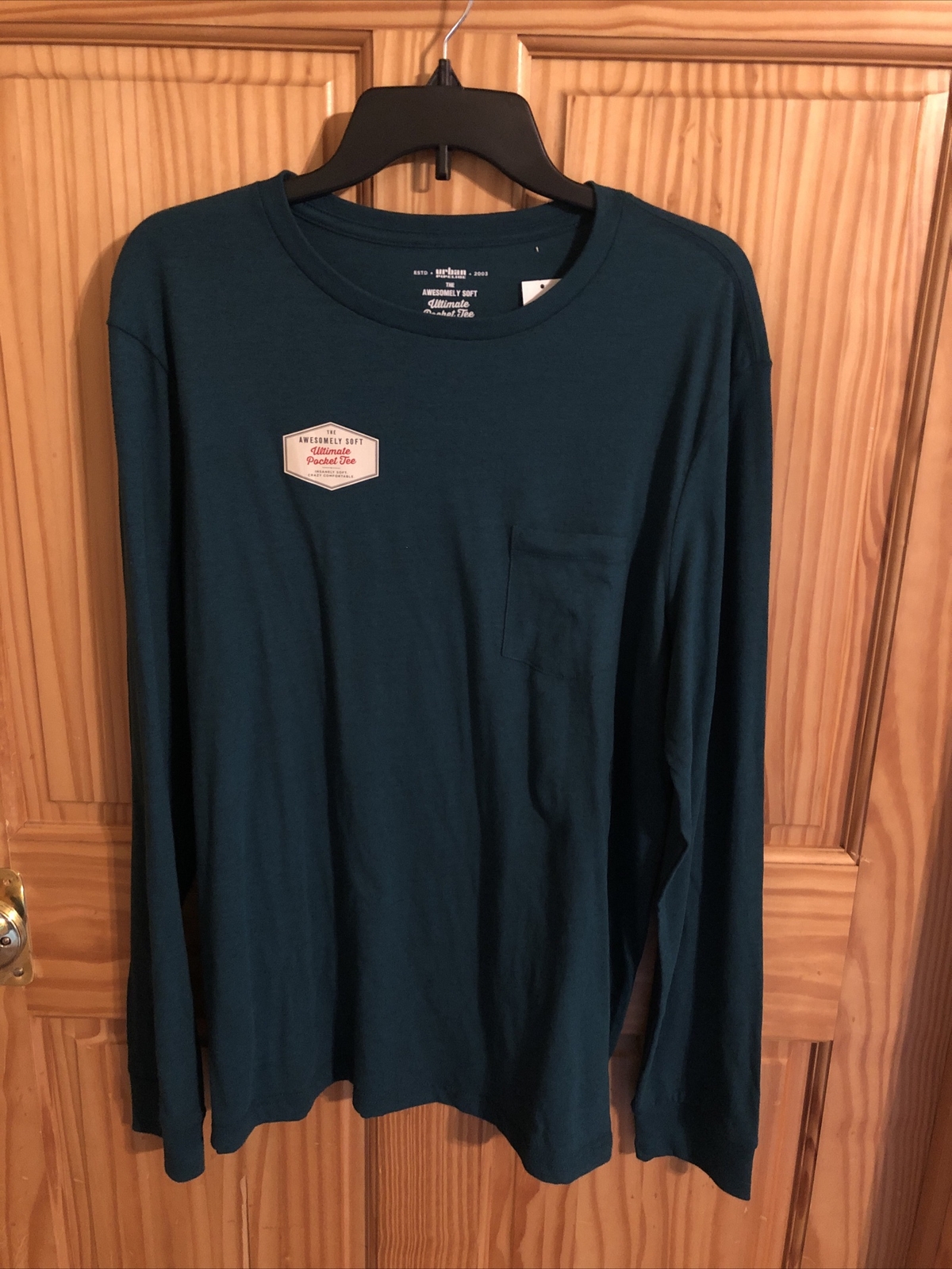 Urban Pipeline LS Tee Shirt Large Green Mens $20 (s-blk-50-21) gallery