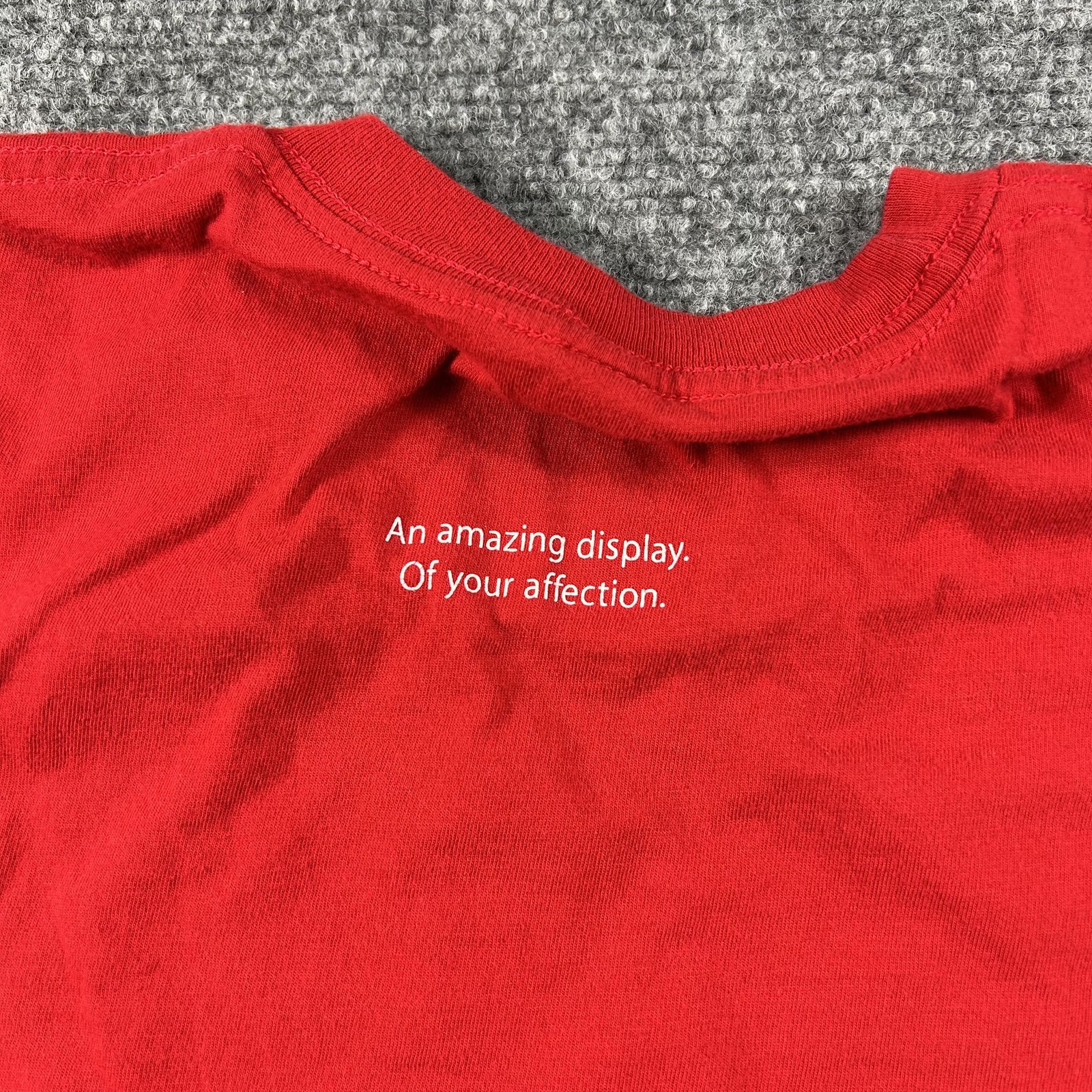 Apple Employee IMac Shirt Mens Medium Red Graphic Logo Tee American Apparel Mac gallery