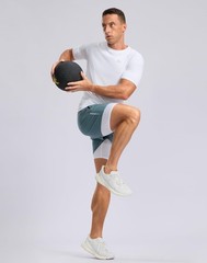 Men’s Athletic Workout T-Shirts Moisture Wicking Cooling Running Shirts Short…