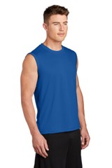 Sport Tek Sleeveless Posi Charge Competitor T Shirt Black True Royal ST352