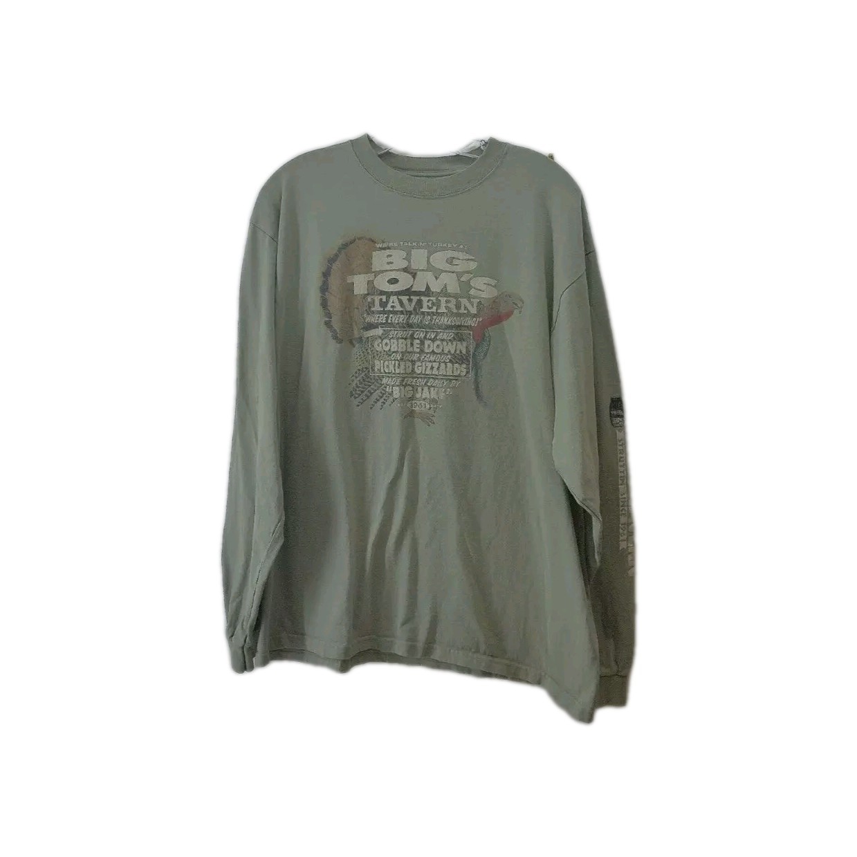 Cabelas Mens Large T Shirt Long Sleeve Big Toms Tavern Graphic T