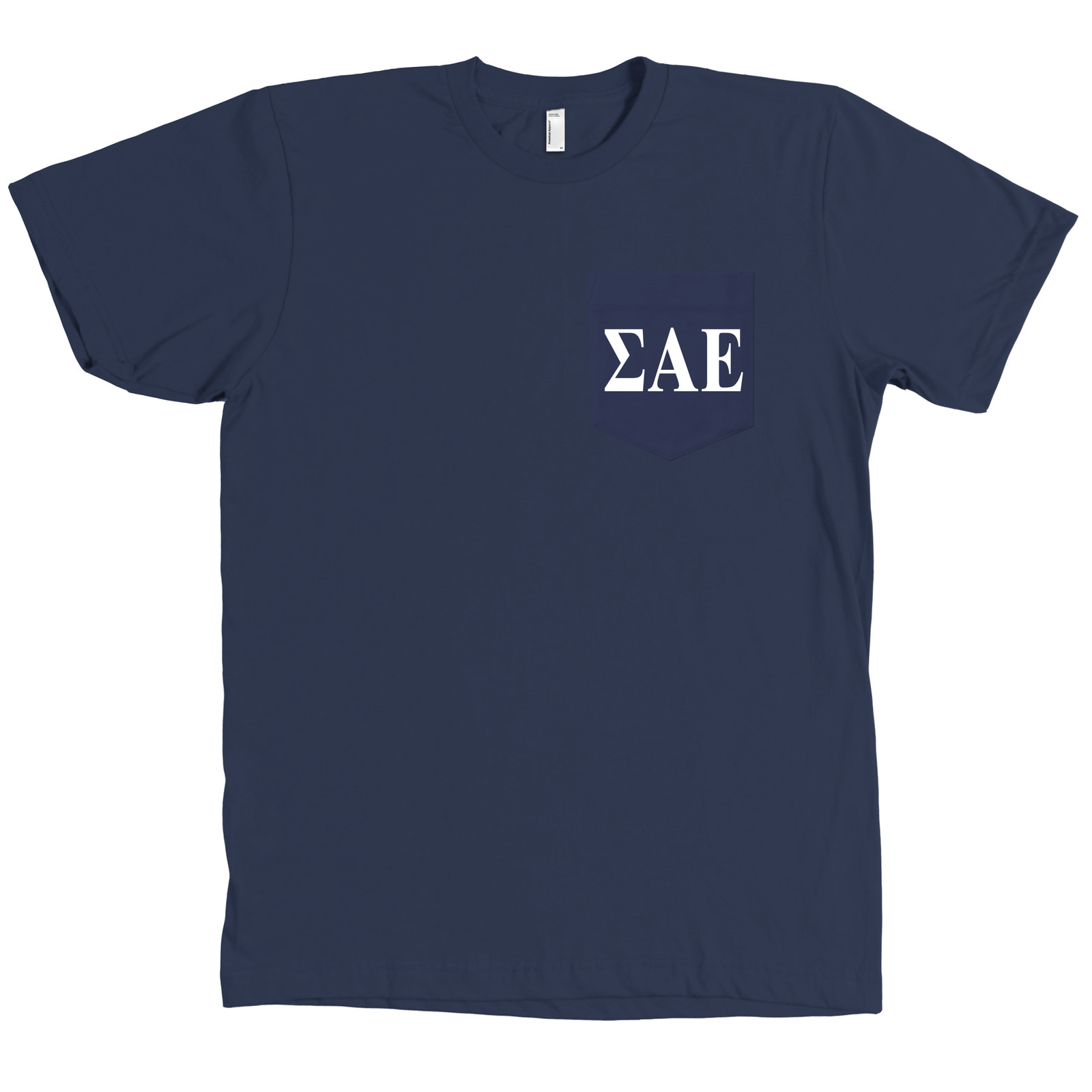 Sigma Alpha Epsilon SAE Bella + Canvas POCKET Navy T Shirt Fraternity Tee NEW gallery