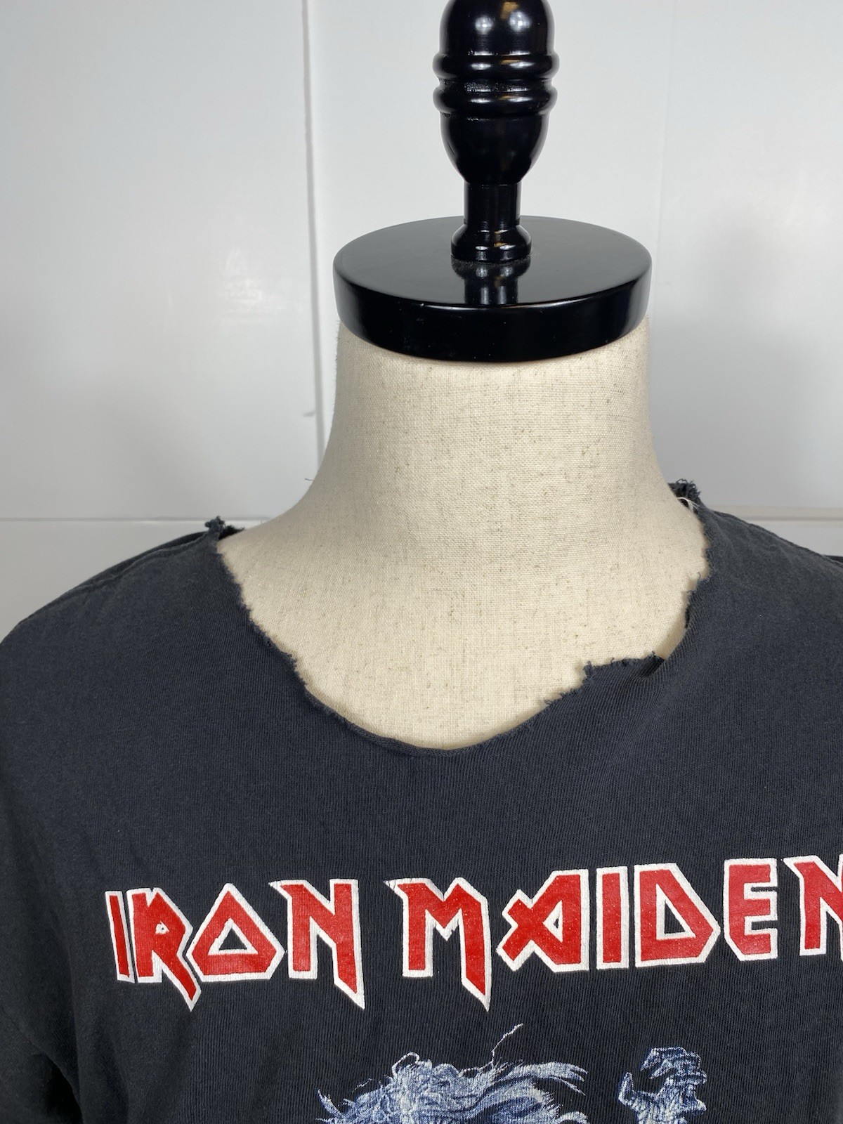 Iron Maiden Shirt Vintage Music Rock Band Men’s See Measurements Torn Collar gallery