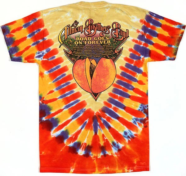 Not Fade Away Allman Brothers Peach on Tour Tie Dye Shirt gallery