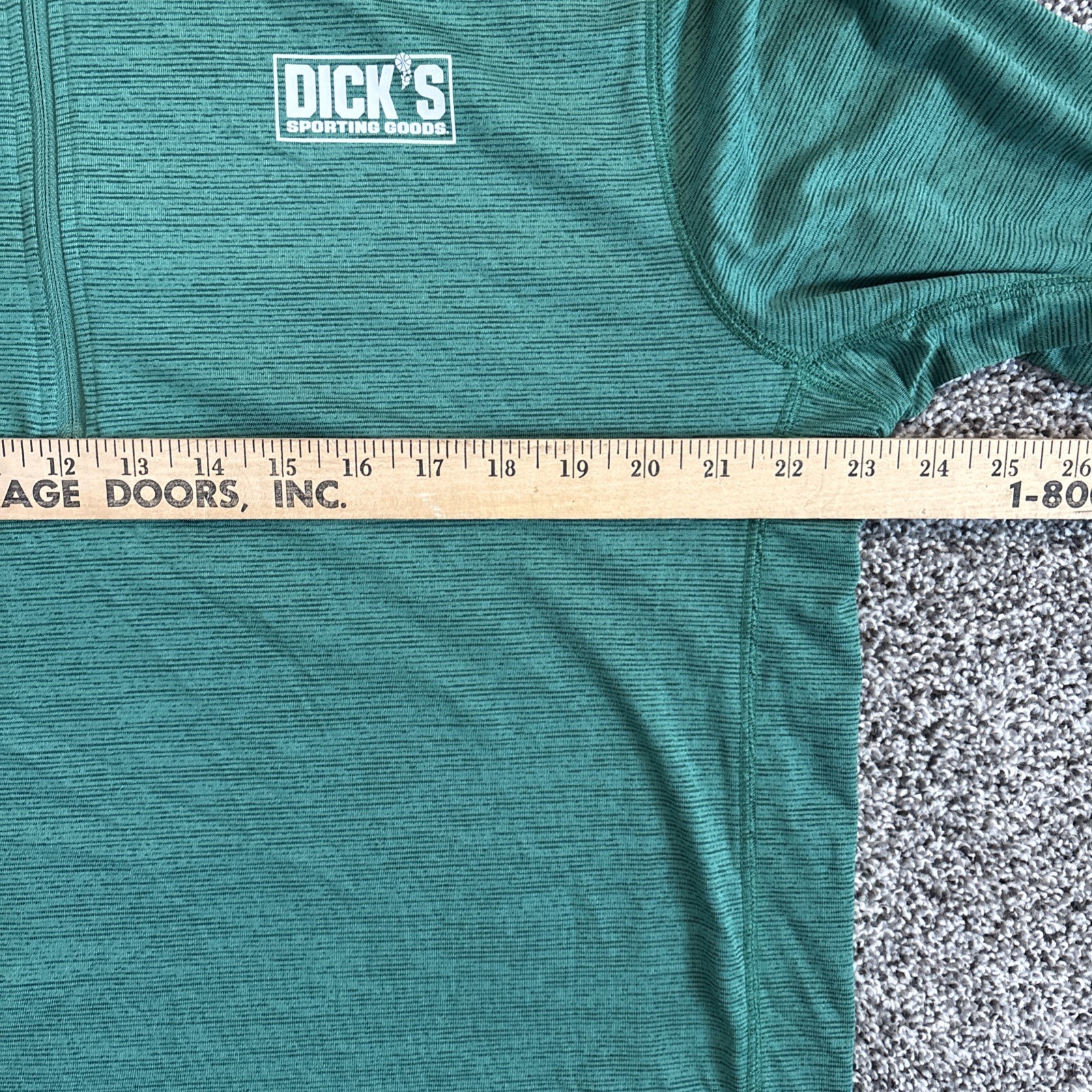 DSG Men's Quarter 1/4 Zip Pullover Long Sleeve Shirt Size Large Green Stretch gallery