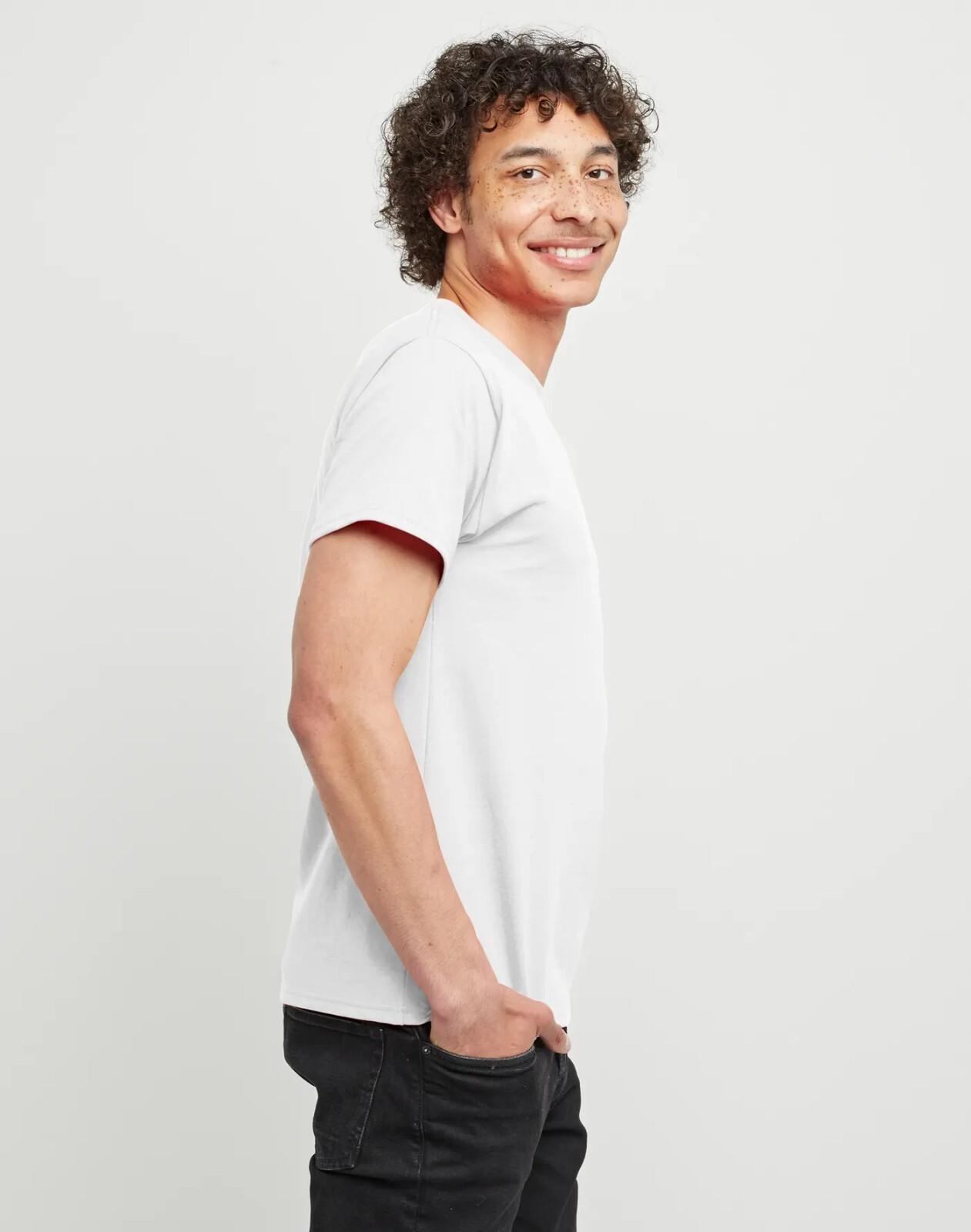 Hanes Men's 5XL Short Sleeve Cotton Crewneck T-Shirt 3Pk White Comfort gallery